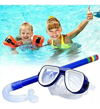 Imagem de Óculos Mergulho Snorkel Infantil Juvenil Silicone Natação