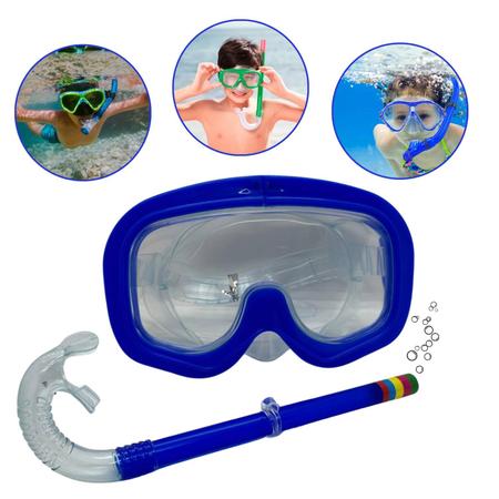 Imagem de Óculos Mergulho Snorkel Premium Infantil Silicone Natação