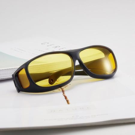 Imagem de Óculos Para Dirigir A Noite E Ciclismo Sobrepõe Óculos de Grau + Capa de Proteção