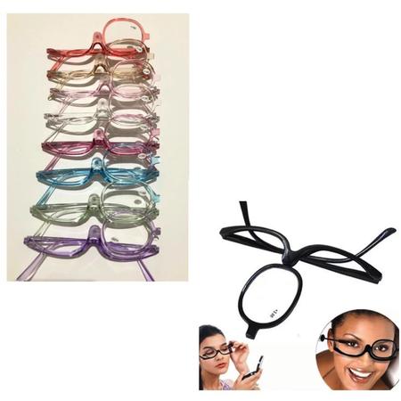 Imagem de Óculos Para Maquiagem Perfeita Com Grau + Capinha: Graus Variados do 1.50 ao 5.00 Cores Sortidas - Pronta Entrega