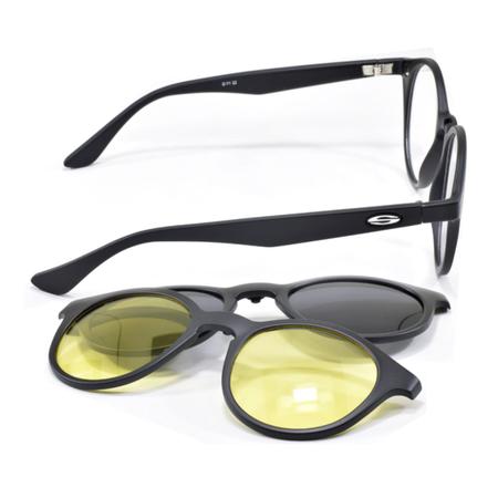 Imagem de Oculos Redondo Armação Com Frente Lente Solar E Amarela 985