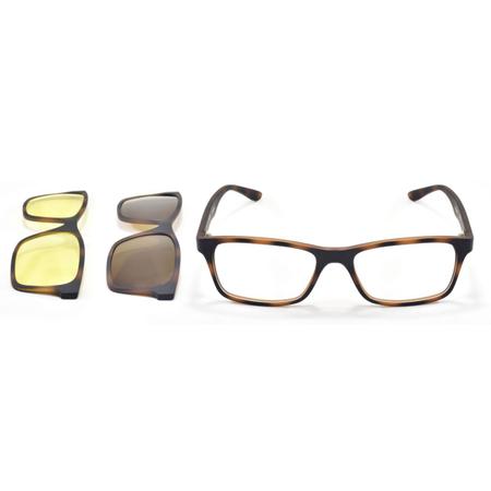 Imagem de Oculos Smart Com Clip On Solar E Lente Amarela P/ Noite 952