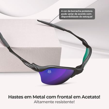 Oculos Mandrake Lupa do Vilão, Metal, Lente Polarizada, Esportivo