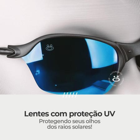 Óculos Sol Masculino Juliet Esportivo Mandrake Uv - Azul