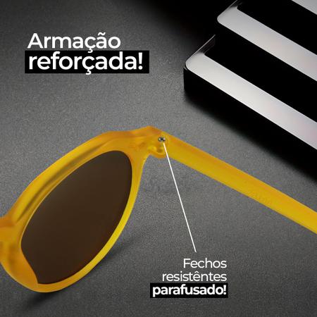 Óculos sol proteção uv casual vintage verão masculino + case qualidade premium estiloso acetato - Orizom Imagem de Óculos sol proteção uv casual vintage verão masculino + case qualidade premium estiloso acetato