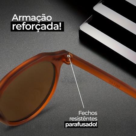 Imagem de oculos sol verão casual proteção uv masculino vintage + case qualidade premium social lentes pretas