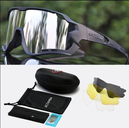 Imagem de Óculos unisex UV400 4 lentes para ciclismo e esportes ao ar livre.