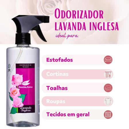 Imagem de Odorizador de Tecidos Água Perfumada Spray Amazônia 500ml Lavanda Inglesa
