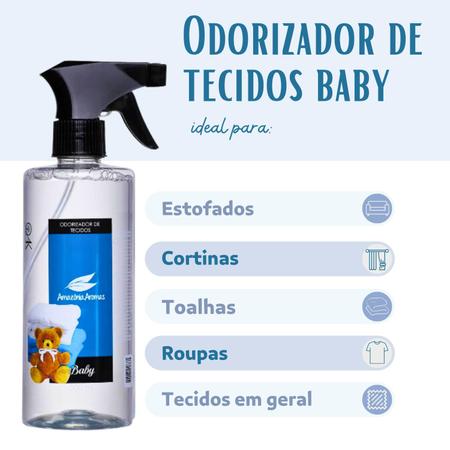 Imagem de Odorizador de Tecidos Água Perfumada Spray Antimofo Amazônia 500ml Baby