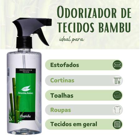 Imagem de Odorizador de Tecidos Água Perfumada Spray Antimofo Amazônia 500ml Bambu