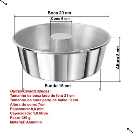 Forma De Bolo Quadrado 20x20x10 Cm Em Alumínio - ISAMAR - Formas e  Assadeiras - Magazine Luiza