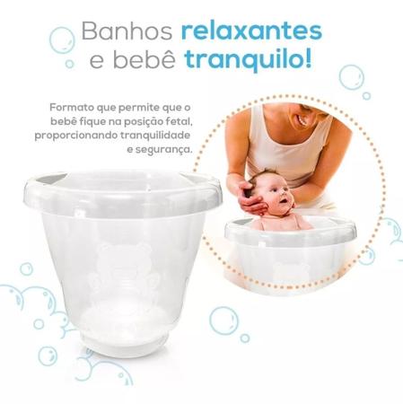 Imagem de Ofurô Para Bebê Fofura 17,5L Banho Infantil - Adoleta Bebê + Surpresa 