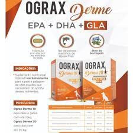 Imagem de Ograx Derme 10 Suplemento alimentar para cães e gatos  Avert 30 caps