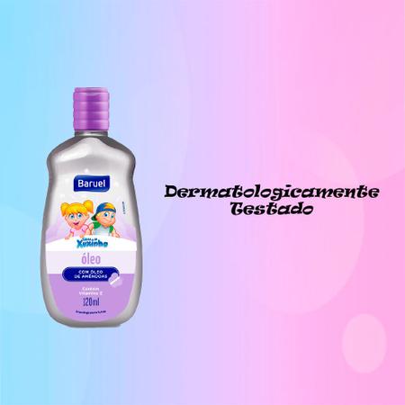 Imagem de Óleo Baruel Turma da Xuxinha Amêndoas e Vitamina E Dermatologicamente Testado 120ml (Kit com 3)
