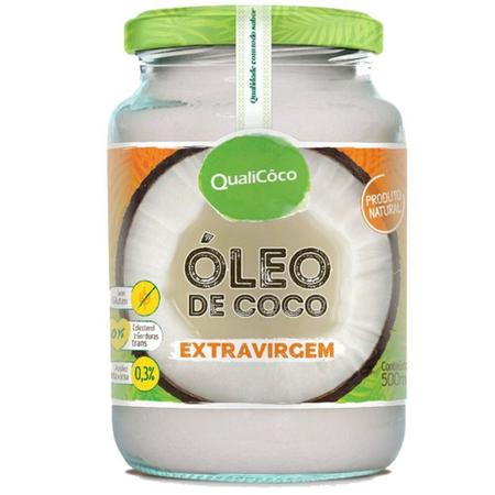 Imagem de Óleo de Coco Extra Virgem 500ml Qualicôco Kit 02 Und