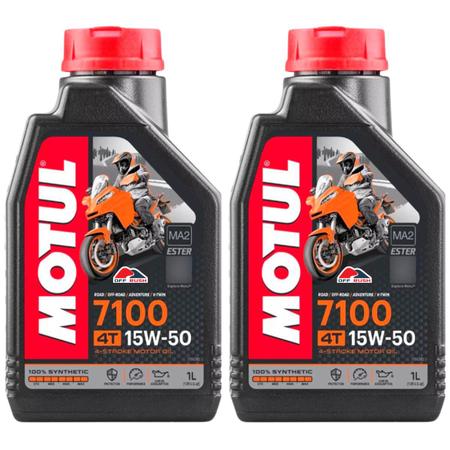 Imagem de Óleo De Motor Lubrificante Motul 7100 4t 15w50 100% Sintético Ester Alto Desempenho - 2 Litros