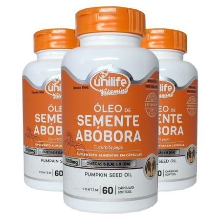 Imagem de Óleo de Semente de Abóbora 60 cápsulas Kit com 3