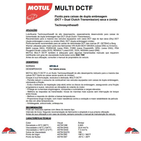 Imagem de Óleo de Transmissão Câmbio Automático Dupla Embreagem Motul Multi DCTF - 6 Litros - Alta Performance e Proteção