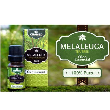 Imagem de Óleo Essencial de Melaleuca   Tea Tree  10ml    CHAMED  100% Puro    2 Frascos