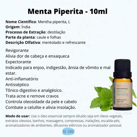Imagem de Óleo Essencial de Menta Piperita Via Aroma 10ml - Hortelã Pimenta