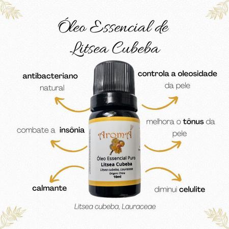 Imagem de Óleo Essencial Litsea Cubeba Aromá 10Ml - Combate A Insônia