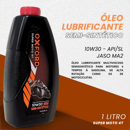 Imagem de Oleo Lubrificante Do Motor Sae 30 Para moto 10w30 1 Litro Semi-sintético 4t OXFord Multiviscoso 1L