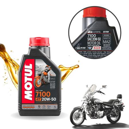 Imagem de Óleo Lubrificante Motor Moto Motul 7100 20W-50 4T Sintético 4L