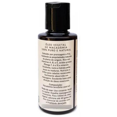 Óleo Vegetal De Macadâmia 100ml - Bioessencia Imagem de Óleo Vegetal De Macadâmia 100ml - Bioessencia