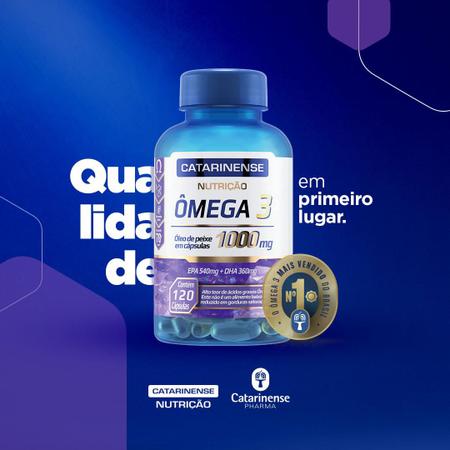 mega 3 1000mg 120 Caps Catarinense Pharma KIT com 3 mega 3