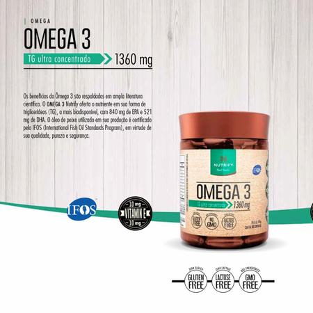 Imagem de Ômega 3 EPA DHA 1360 mg 60 caps Selo IFOS - Nutrify