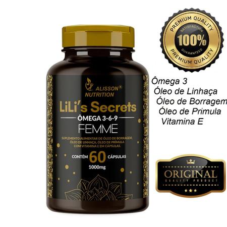 Imagem de Omega Mulher 3 6 9 Óleo Linhaça Borragem Primula Vitamina E 60 cápsulas