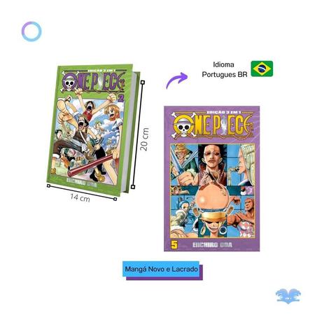 One Piece 3 em 1 Vol 5 Eiichiro Oda Editora Panini em Promoção na