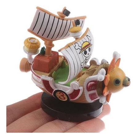 Imagem de One Piece Luffy Barco Pirata Thousand Sunny Anime 7 Cm 