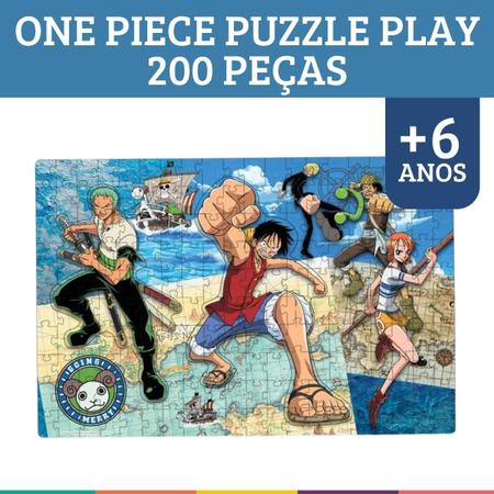 Imagem de One Piece Puzzle Play 200 Peças Quebra-cabeça 3 Etapas Elka