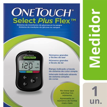 Imagem de One Touch Select Plus Flex Kit Monitor de Glicemia com 1 Aparelho + 1 Lancetador + 10 Lancetas