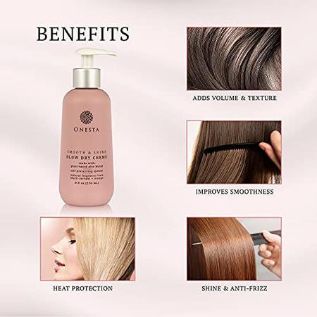 Onesta Hair Care Plant Blow Dry Cr Smooth and Shine M scara