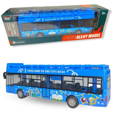 Imagem de ônibus De Brinquedo Infantil Miniatura De Metal Coleção