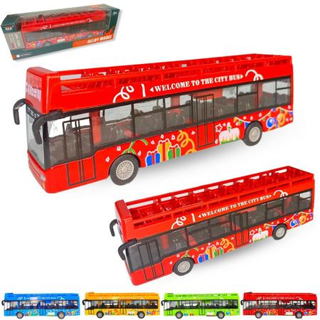 Imagem de ônibus De Brinquedo Infantil Miniatura De Metal Coleção
