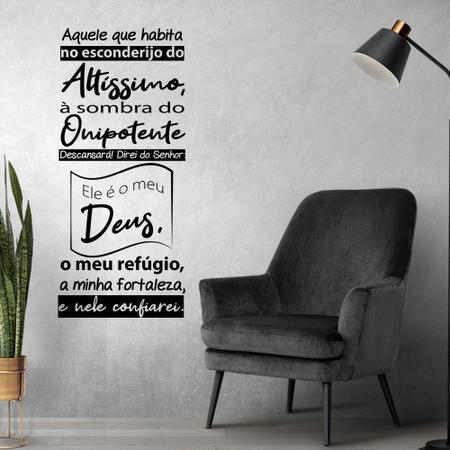 Religião Oração Salmo 91 Adesivo Decorativo De Parede Grande