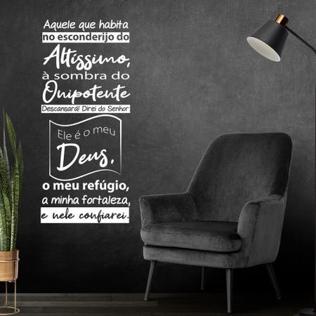 Religião Oração Salmo 91 Adesivo Decorativo De Parede Grande