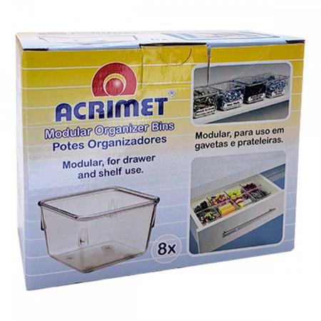 Imagem de Organizador Acrimet Para Gaveta Pequeno 8 X 8 X 5,5Cm Com 8 Pecas