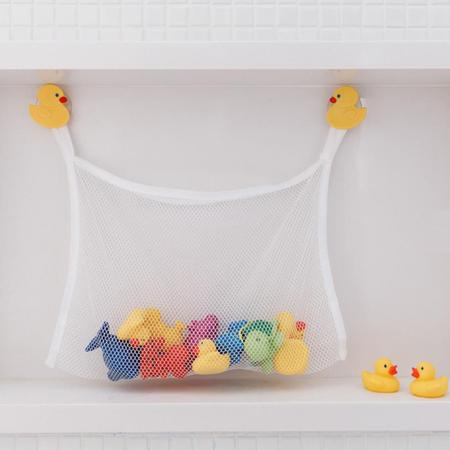 Imagem de Organizador de Banho com Ventosa Rede Porta Brinquedos Redinha de Pato para Box de Banheiro