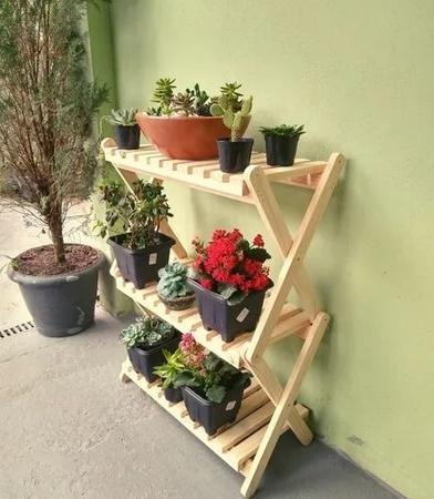 Organizador de calçados triplo madeira treliça multiuso - Technox Imagem de Organizador de calçados triplo madeira treliça multiuso
