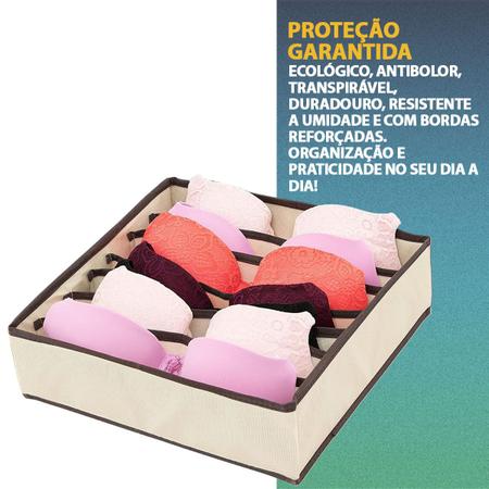 Imagem de Organizador De Calcinhas Sutiãs Cuecas Meias Gaveta Com 6 Divisórias Armário Colmeia