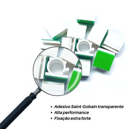 Imagem de Organizador de fios e cabos até 13mm - kit com 60 und -branco