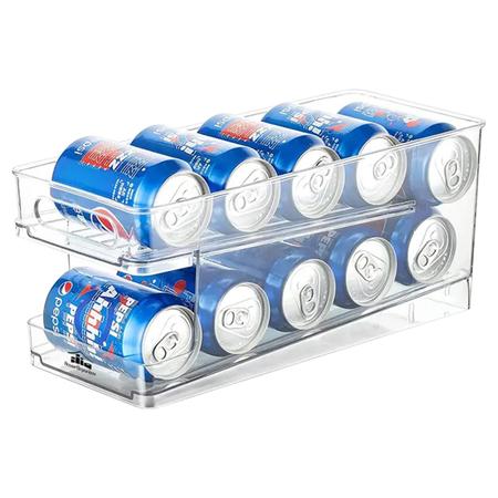 Organizador de Geladeira Armário P/ Latas Acrílico Refri - House Organizer Imagem de Organizador de Geladeira Armário P/ Latas Acrílico Refri