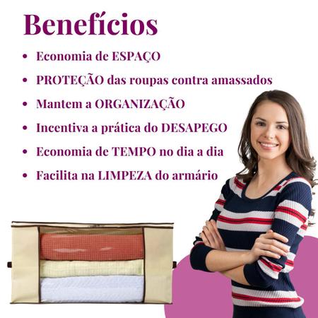 Imagem de Organizador de Guarda Roupa Flexível Multiuso Kit 4 Unidades