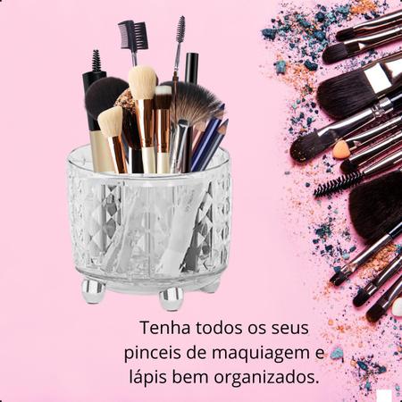 Imagem de Organizador De Pincéis De Maquiagem Giratório 360