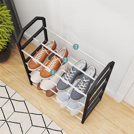 Organizador De Sapatos Prateleira Multiuso Desmontável Portátil Calçados 4 Andares 8 Pares - NIBUS Imagem de Organizador De Sapatos Prateleira Multiuso Desmontável Portátil Calçados 4 Andares 8 Pares