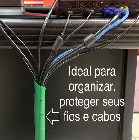 Imagem de Organizador Fios E Cabos Spiraduto Verde 3/4 - 50 Metros